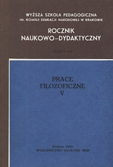 Rocznik Naukowo-Dydaktyczny. Z. 130, Prace Filozoficzne. 5, Poznanie - irracjonalizm - tradycja - osobowość