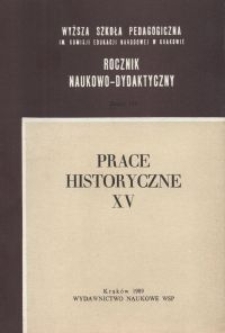 Rocznik Naukowo-Dydaktyczny. Z. 129, Prace Historyczne. 15