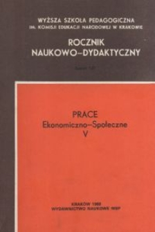 Rocznik Naukowo-Dydaktyczny. Z. 127, Prace Ekonomiczno-Społeczne. 5