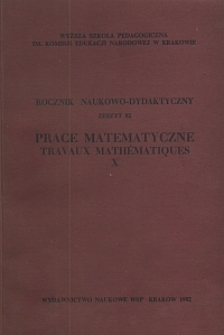 Rocznik Naukowo-Dydaktyczny. Z. 82, Prace Matematyczne. 10