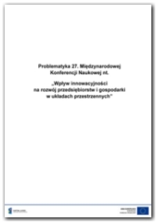 Entrepreneurship as a factor of knowledge spillovers in the regions - the case of Malopolska region