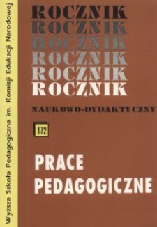 Rocznik Naukowo-Dydaktyczny. Z. 172, Prace Pedagogiczne. 17