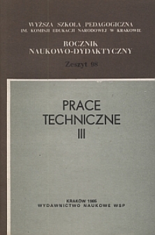 Rocznik Naukowo-Dydaktyczny. Z. 98, Prace Techniczne. 3