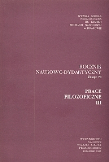 Rocznik Naukowo-Dydaktyczny. Z. 70, Prace Filozoficzne. 3