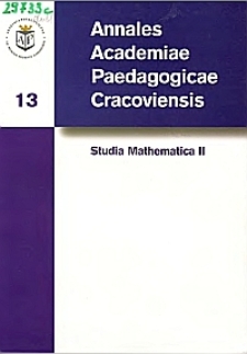 Annales Academiae Paedagogicae Cracoviensis. 13, Studia Mathematica. 2