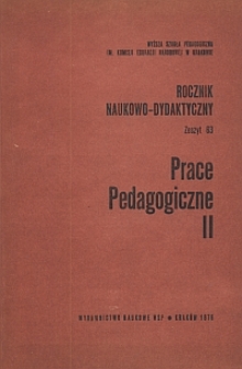 Rocznik Naukowo-Dydaktyczny. Z. 63, Prace Pedagogiczne. 2