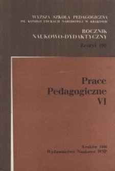 Rocznik Naukowo-Dydaktyczny. Z 100. Prace Pedagogiczne. 6