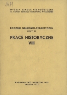 Rocznik Naukowo-Dydaktyczny. 59, Prace Historyczne. 9