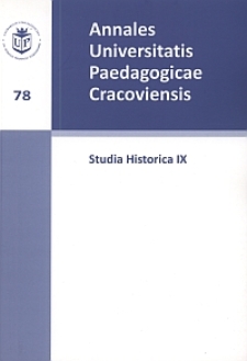 Annales Universitatis Paedagogicae Cracoviensis. 78. Studia Historica. 9