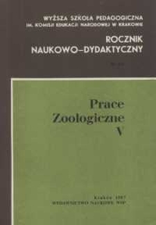 Rocznik Naukowo-Dydaktyczny. Z. 111, Prace Zoologiczne. 5