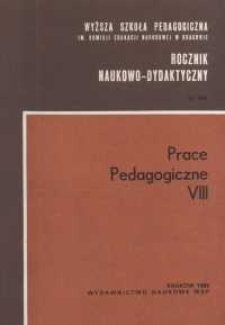 Rocznik Naukowo-Dydaktyczny. Z. 106, Prace Pedagogiczne. 8, Wybrane problemy pedagogiki społecznej