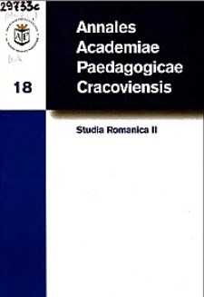 Annales Academiae Paedagogicae Cracoviensis. Studia Romanica. [Vol.] 2 (2003)