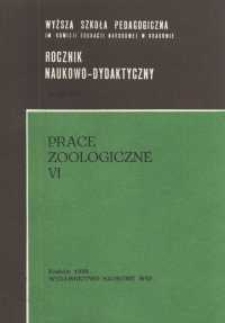 Rocznik Naukowo-Dydaktyczny. Z. 123, Prace Zoologiczne. 6