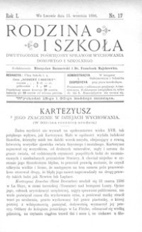 Rodzina i Szkoła : dwutygodnik poświęcony sprawom wychowania domowego i szkolnego. R. 1, Nr 17