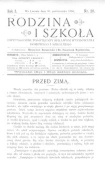 Rodzina i Szkoła : dwutygodnik poświęcony sprawom wychowania domowego i szkolnego. R. 1, Nr 20