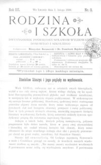 Rodzina i Szkoła : dwutygodnik poświęcony sprawom wychowania domowego i szkolnego. R. 3, Nr 3