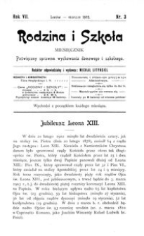 Rodzina i Szkoła : miesięcznik poświęcony sprawom wychowania domowego i szkolnego. R. 7, Nr 3