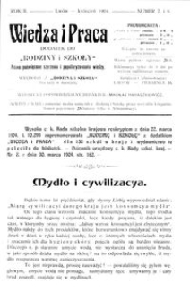 Wiedza i Praca : dodatek do Rodziny i Szkoły : pismo poświęcone szerzeniu i popularyzowaniu wiedzy. R. 2, Nr 7-8