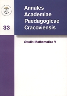 Annales Academiae Paedagogicae Cracoviensis. 33, Studia Mathematica. 5