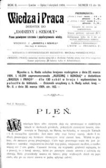 Wiedza i Praca : dodatek do Rodziny i Szkoły : pismo poświęcone szerzeniu i popularyzowaniu wiedzy. R. 2, Nr 13-16