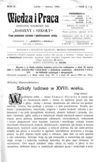 Wiedza i Praca : dodatek naukowy do Rodziny i Szkoły : pismo poświęcone szerzeniu i popularyzowaniu wiedzy. R. 4, Nr 5-6