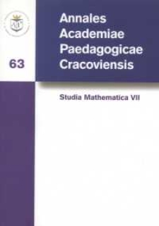 Annales Academiae Paedagogicae Cracoviensis 63. Studia Mathematica 7