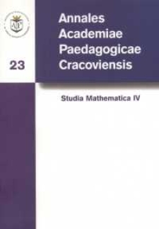 Annales Academiae Paedagogicae Cracoviensis. 23, Studia Mathematica. 4