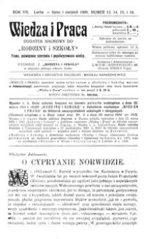 Wiedza i Praca : dodatek naukowy do Rodziny i Szkoły : pismo poświęcone szerzeniu i popularyzowaniu wiedzy. R. 7, Nr 13-16