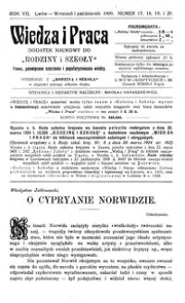 Wiedza i Praca : dodatek naukowy do Rodziny i Szkoły : pismo poświęcone szerzeniu i popularyzowaniu wiedzy. R. 7, Nr 17-20