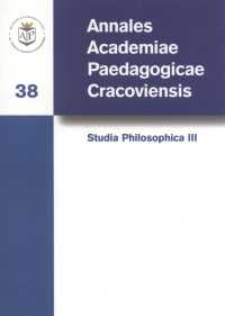 Annales Academiae Paedagogicae Cracoviensis. 38, Studia Philosophica. 3
