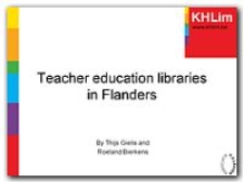 Teacher education libraries in Flanders