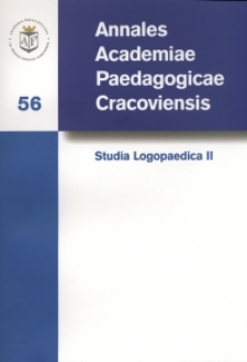 Annales Academiae Paedagogicae Cracoviensis. 56. Studia Logopaedica. 2