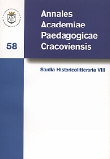 Annales Academiae Paedagogicae Cracoviensis 58. Studia Historicolitteraria 8