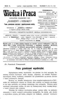 Wiedza i Praca : dodatek naukowy do Rodziny i Szkoły : pismo poświęcone szerzeniu i popularyzowaniu wiedzy. R. 10, Nr 9-12