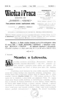 Wiedza i Praca : dodatek do Rodziny i Szkoły : pismo poświęcone szerzeniu i popularyzowaniu wiedzy. R. 3, Nr 4