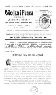 Wiedza i Praca : dodatek do Rodziny i Szkoły : pismo poświęcone szerzeniu i popularyzowaniu wiedzy. R. 3, Nr 5-6