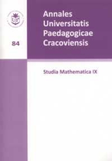 Annales Universitatis Paedagogicae Cracoviensis 84. Studia Mathematica 9