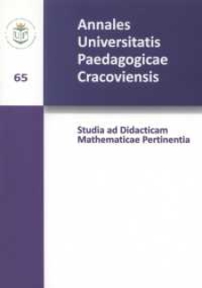Annales Universitatis Paedagogicae Cracoviensis. 65, Studia ad Didacticam Mathematicae Pertinentia. 2