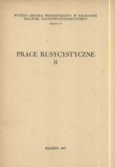 Rocznik Naukowo-Dydaktyczny. 27, Prace Rusycystyczne. 2