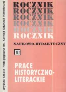 Rocznik Naukowo-Dydaktyczny. Z. 197, Prace Historycznoliterackie. 12