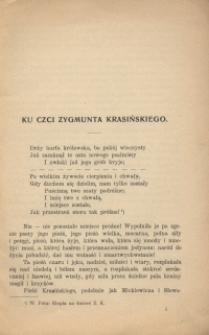 Ku czci Zygmunta Krasińskiego
