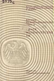 Rocznik Naukowo-Dydaktyczny. Z. 51, Prace Matematyczne. 7