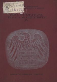 Rocznik Naukowo-Dydaktyczny. Z. 69, Prace Matematyczne. 9