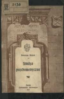 Studya psychometryczne : (pomiary na uczniach)