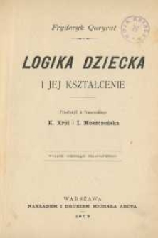 Logika dziecka i jej kształcenie