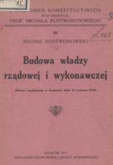 Budowa władzy rządowej i wykonawczej