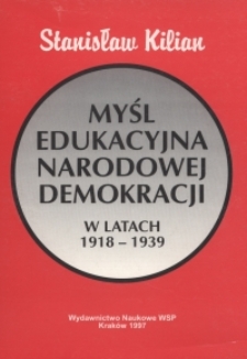 Myśl edukacyjna Narodowej Demokracji w latach 1918-1939