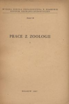 Rocznik Naukowo-Dydaktyczny. Z. 29, Prace z Zoologii. 1
