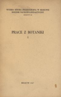 Rocznik Naukowo-Dydaktyczny. Z. 28, Prace z Botaniki. 1