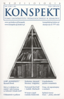 Konspekt : pismo Uniwersytetu Pedagogicznego. Nr 3/2011 (40)